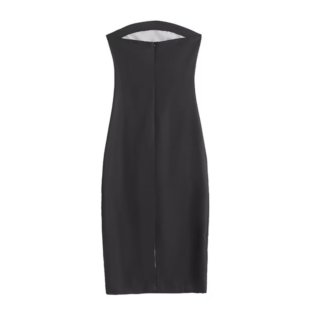 Elegant Strapless Multicolor Dress - Picture 6 of 8
